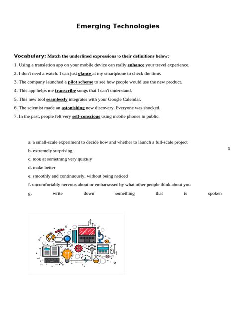Image result for Emerging Technology Worksheet Question & Answer