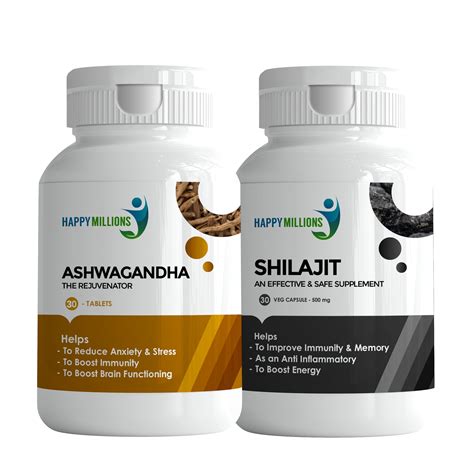 Ayurvedic Shilajit & Ashwagandha Stamina Booster | Combo Pack – Happy ...