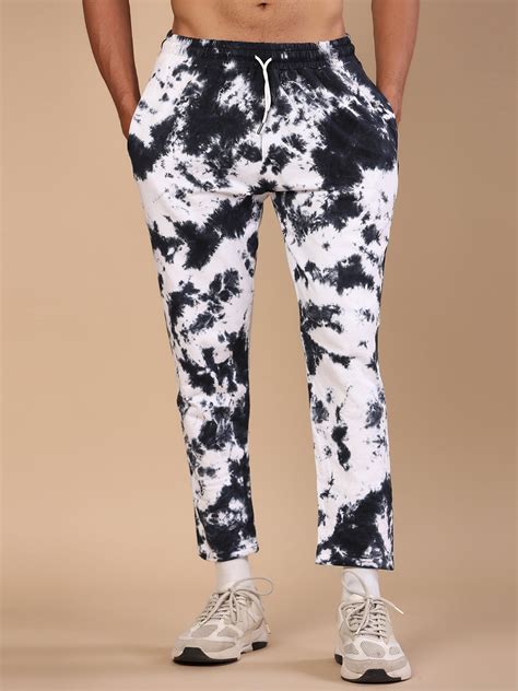 Buy Nasa Black & White Tie Dye Joggers Online | Tistabene