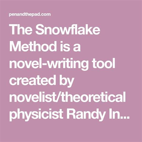Image result for Snowflake Method of Writing