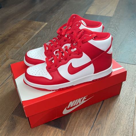 Nike Dunk “Championship Red” | Red nike shoes, Cute nike shoes, Pretty ...
