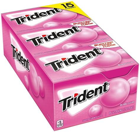 Trident Bubble Gum Sugar Free Gum 3014 Piece Packs India | Ubuy