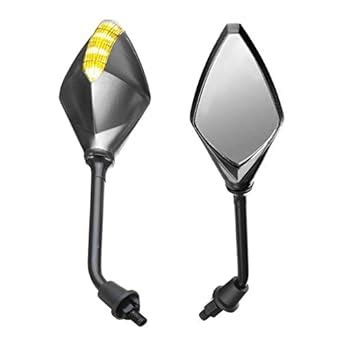 Motopart A-1 Motorcycle Rear View Mirror with In-Built Indicators ...