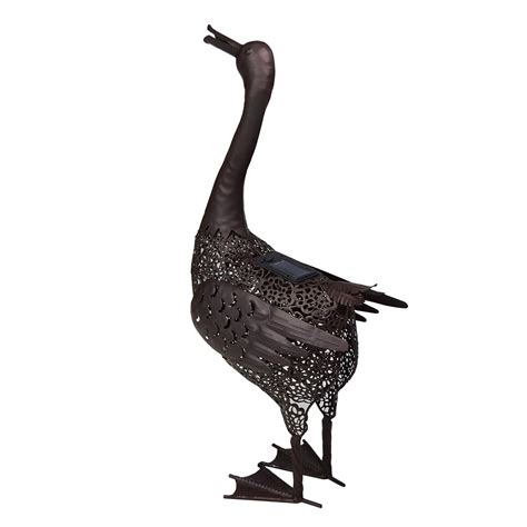 Oakland Living AZ650261-DUCK-HB Duck Animal Solar Light Statue, Hammer ...