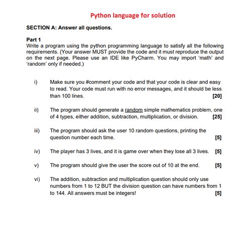 Image result for Python Programming to Solver Questions
