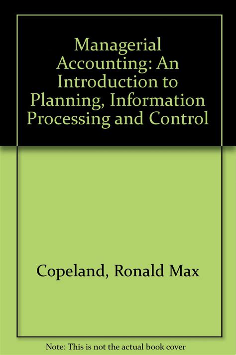 Buy Managerial Accounting: An Introduction to Planning, Information ...