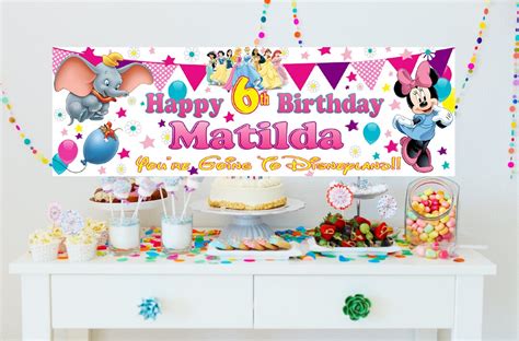 Buy Personalised Disneyland Sign Disneyworld Annoucement Banner Poster ...