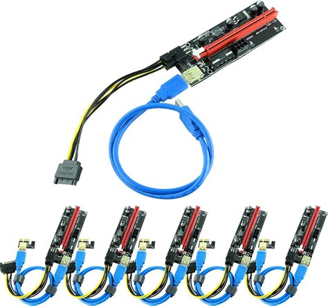 Buy Ziyituod 6 Pack PCI-E Riser 1x to 16x Graphics Extender, Suitable ...