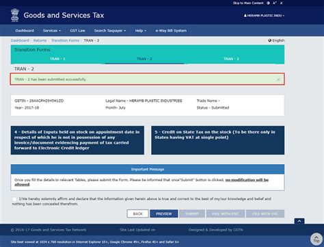 Transition Form GST TRAN- 2- Things you must Know