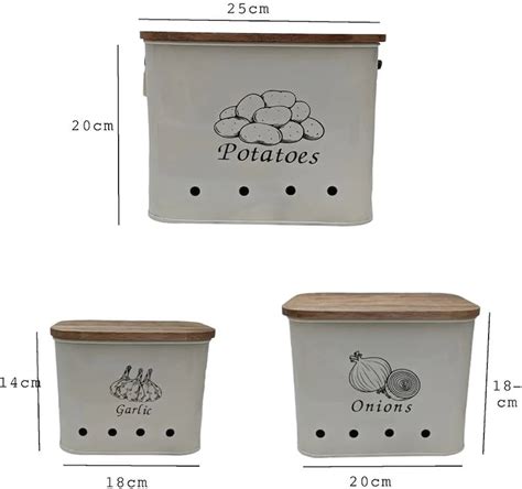 Potato Onion Garlic Container Set of 3 | TheDecorHomes – The Decor Home's