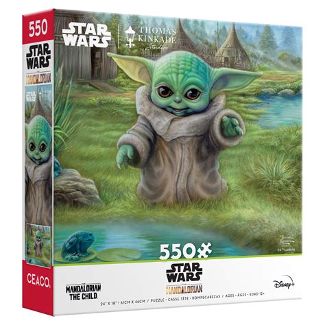 Ceaco Thomas Kinkade Star Wars Mandalorian Childs Play 550 Piece Jigsaw ...