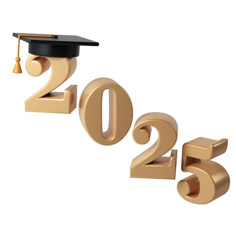 Class of 2025 3d education icon. Congratulation graduates design ...