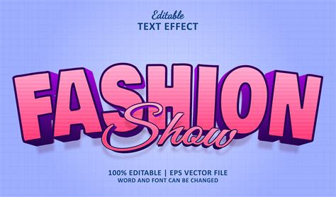 Text Effect Fashion Show Graphic by Navy Graphic · Creative Fabrica