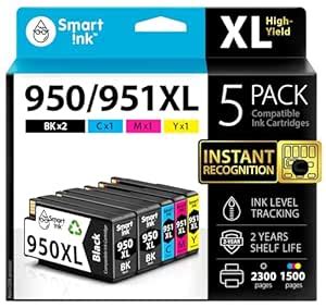 Smart Ink Compatible Ink Cartridge Replacement for HP 950 XL 951 XL ...