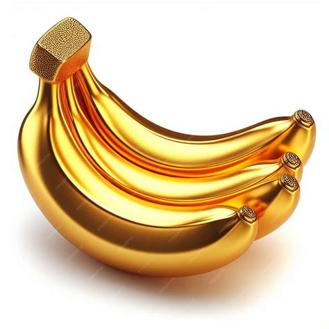 Premium Photo | A bunch of golden bananas arranged neatly on a white ...