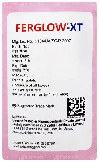 Ferglow Xt Tablet 10: Uses, Side Effects, Price & Substitutes