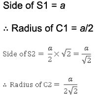 Let S1 be a square of side a units. A circle C1 is inscribed in S1 ...