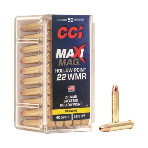 CCI Rimfire, .22 Maxi Mag. WMR, HP, 40 Grain, 50 Rounds - 10588, .22 ...