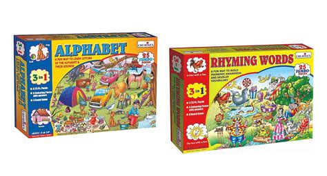 Buy Creative's Combo Pack Set of 2 Box | Alphabet 3in1 & Rhyming Words ...