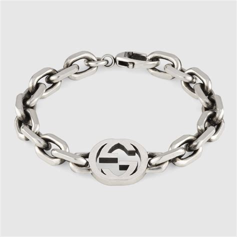 Gucci Interlocking bracelet in 925 sterling silver | GUCCI® UK
