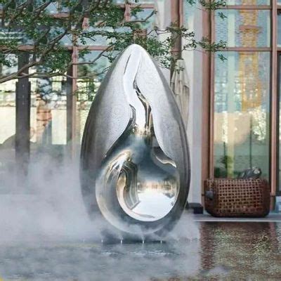 未来之眼：不锈钢水滴雕塑与现代城市完美融合 - 哔哩哔哩