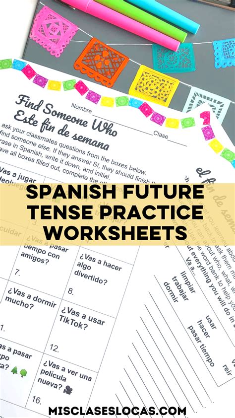 Simple Spanish Future Tense Practice Worksheets - Mis Clases Locas