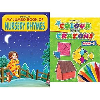 Buy Nursery Rhymes (My Jumbo Books)+Colour with Crayons Part - 1 (Set ...