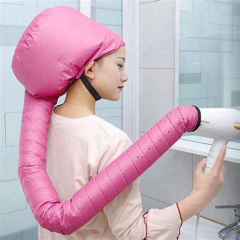 Portable Soft Bonnet Hood Hair Blow Dryer Attachment Head Cover Hot Oil ...