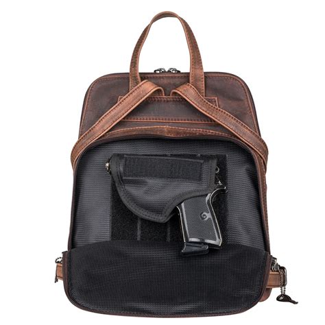 Concealed Carry Jayden Leather Backpack
