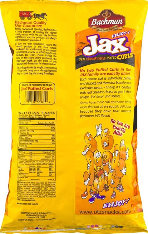 Buy Bachman Jax Real Cheddar Cheese Puffed Curls (3, 9oz bags ...