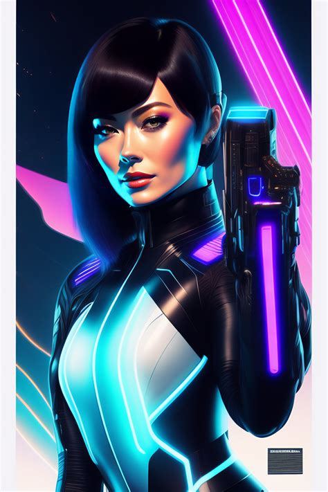 Lexica - Analog style of a beautiful Olivia Wilde, neon futuristic ...