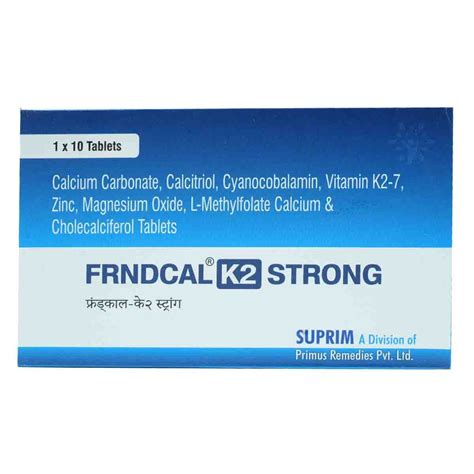 Frndcal K2 Strong Tablet 10's Price, Uses, Side Effects, Composition ...