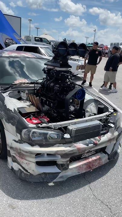 R34 SKYLINE WITH BIG BLOCK CHEVY BLOWER #skyline #r34 #chevy #chevrolet ...