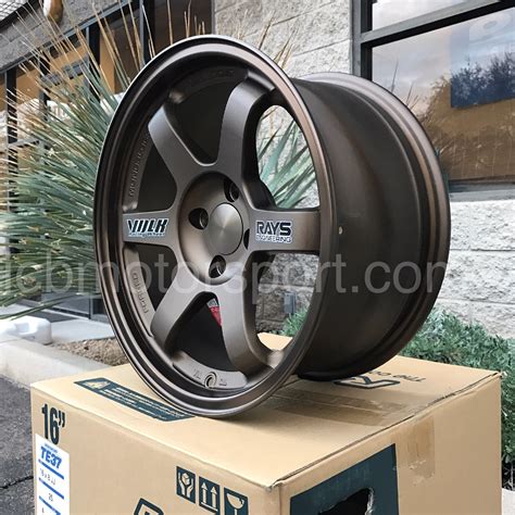 Rays Volk Racing TE37 Wheels 16X8 4X100 +25 Offset Bronze Concave Face