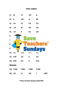 Image result for Ordering Numbers Using Resources