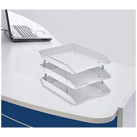 Buy Acrimet Traditional Letter Tray 4 Tier Front Load Plastic Desktop ...