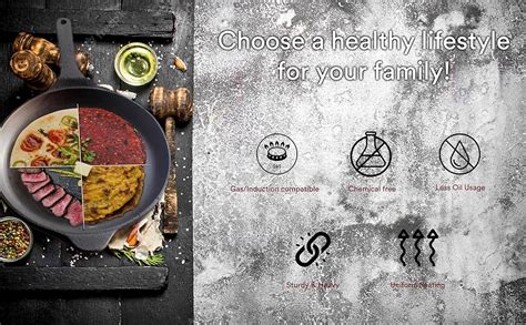 Buy EARTHBOUND Cast Iron Smooth Fry Pan 10 inch (Black), pre-Seasoned ...