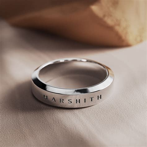Buy Personalised Drake Ring in 925 Sterling Silver with Rhodium Plating ...