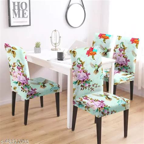 Attractive Slipcovers Elastic Printed Stretchable Dining Chair Covers ...