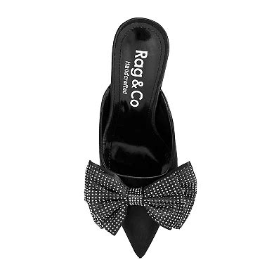 Rag & Co Elisda Women's Bow Heeled Mules