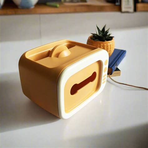 Retro TV Tissue Box Multiple Storage Container Desktop Paper Holder By ...