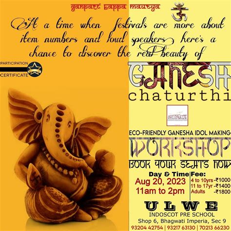 Eco-Friendly Ganpati Idol Making Workshop at Ulwe, Indoscot Pre School ...