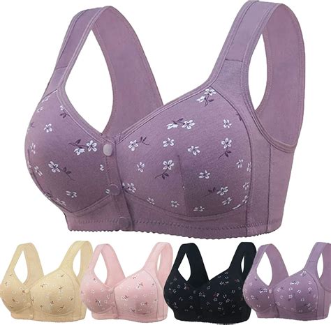 Yutdiery Glamorette Granny Bra,Granny Bras for Older Women Front Snap ...