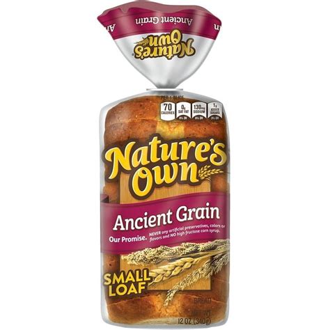 Nature's Own Ancient Grain Bread 12 oz Loaf Small Loaf with Whole ...