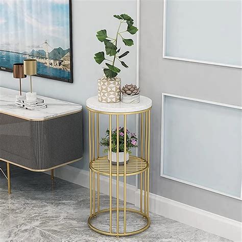 Inox Side Table With Marble TOP – PC HOME DECOR