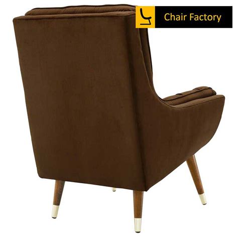 Cascade Brown Tufted Accent & Lounge Chair ideal for Home, Lobby ...