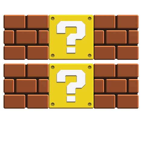Bricks and Question Marks From Mario Kart Super Mario Wall - Etsy UK