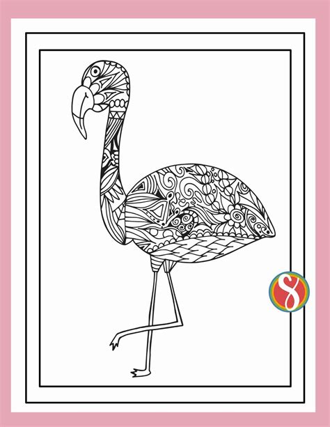 Free Flamingo Coloring Pages — Stevie Doodles