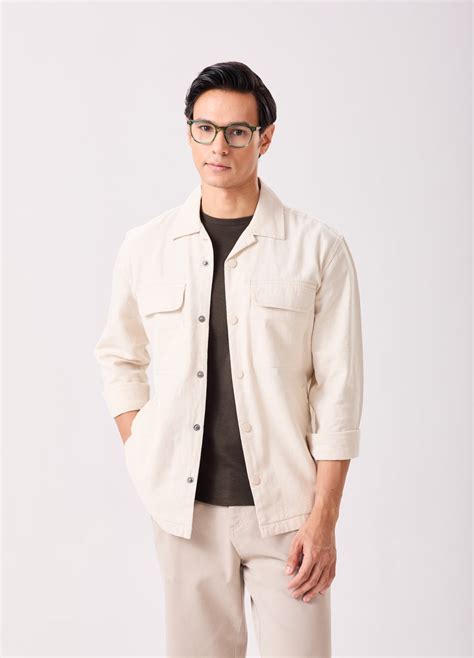 Beige Cotton Linen Shacket – MH&Y