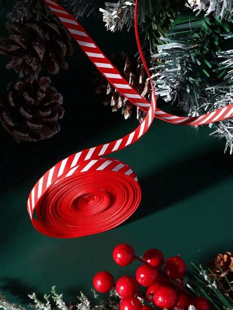 1/3 Roll Christmas Snowflake Red Satin Ribbon, Holiday Gift Wrapping ...